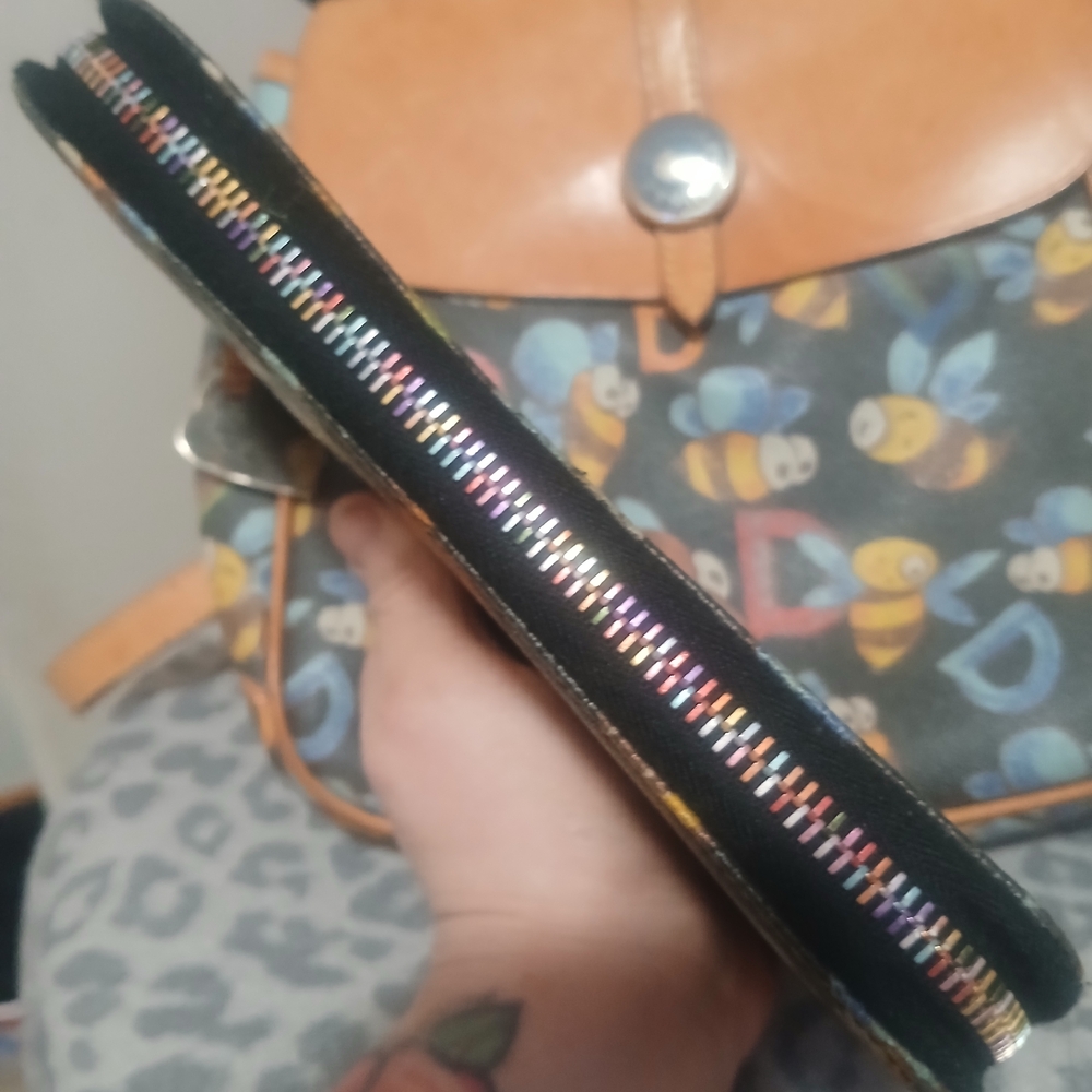 Dooney & Bourke Multicolor Bee Print Backpack - Picture 6 of 9